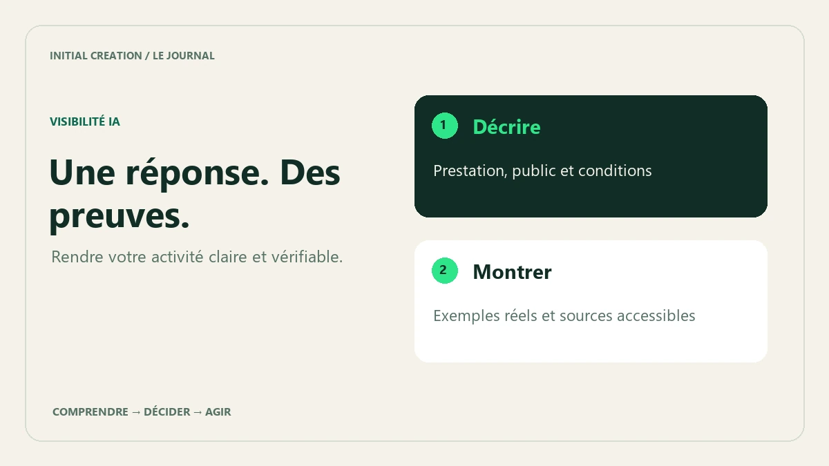 Passer d'une promesse vague à une information précise, vérifiable et accessible